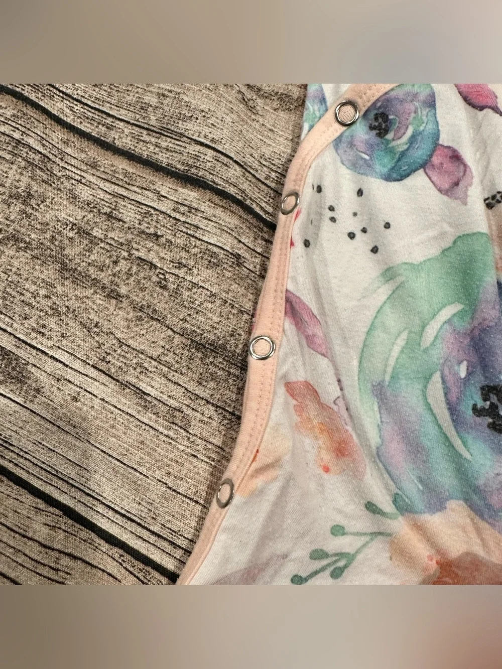 Copper Pearl Watercolor Floral Newborn Knotted Gown Pastel Multicolor Size NB